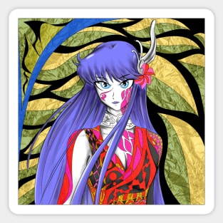 saori kido the athena goddess in totonac cloth ecopop Sticker